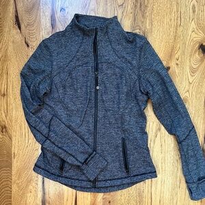 Women's Lululemon Define Jacket Lulu Gray & Black Zip Up Size 10